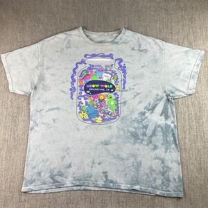 Meow Wolf T-Shirt Men XL Blue Tie Dye Grapevine TX Graphic Art Skate Trippy Tee
